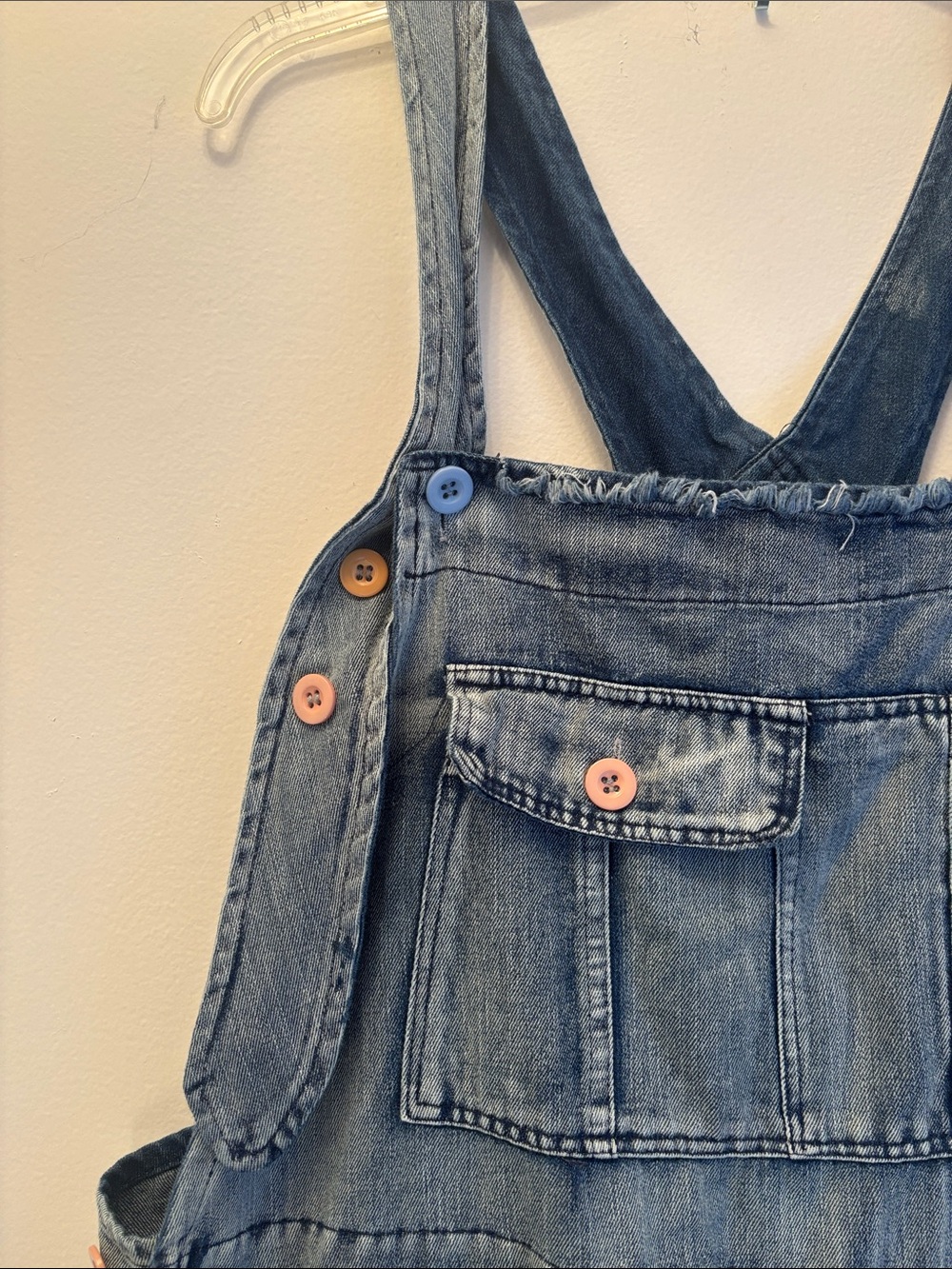 Blue Velvet | Light Blue Embroidered Denim One-Piece Overalls Sz M - Picture 10 of 17